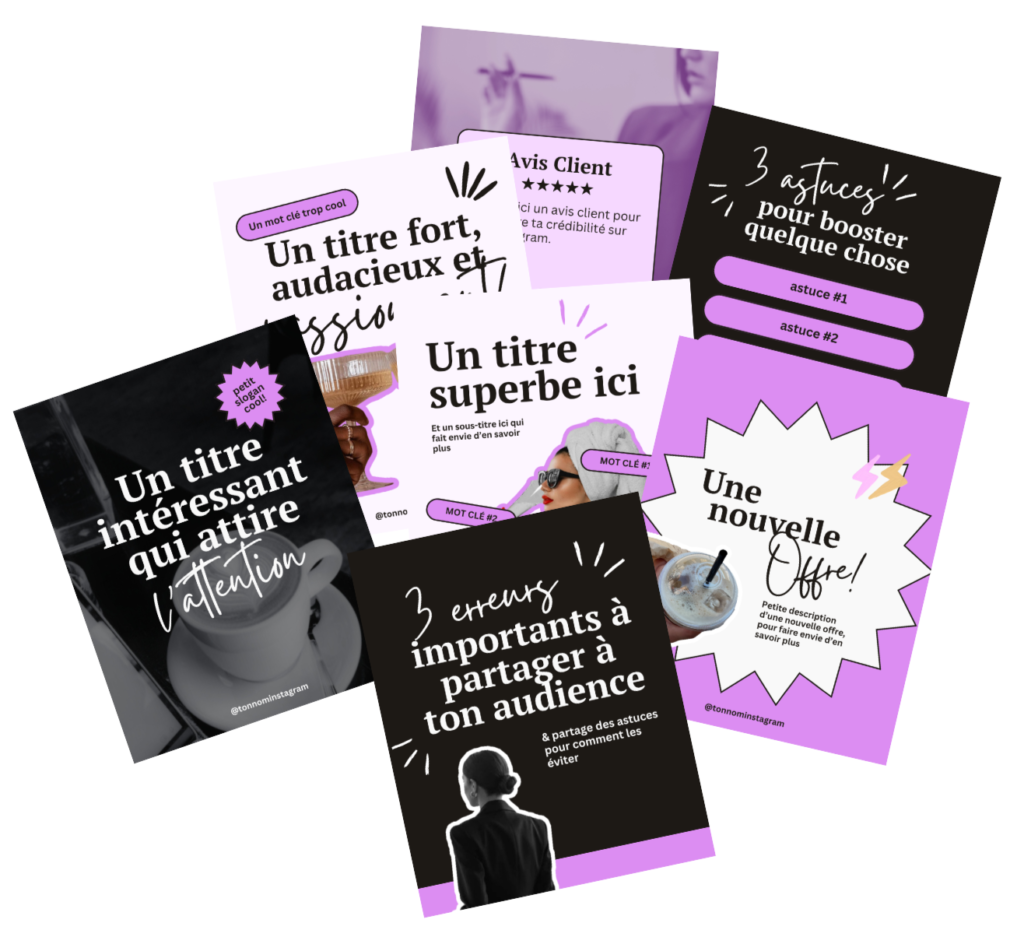 Templates stratégie Instagram